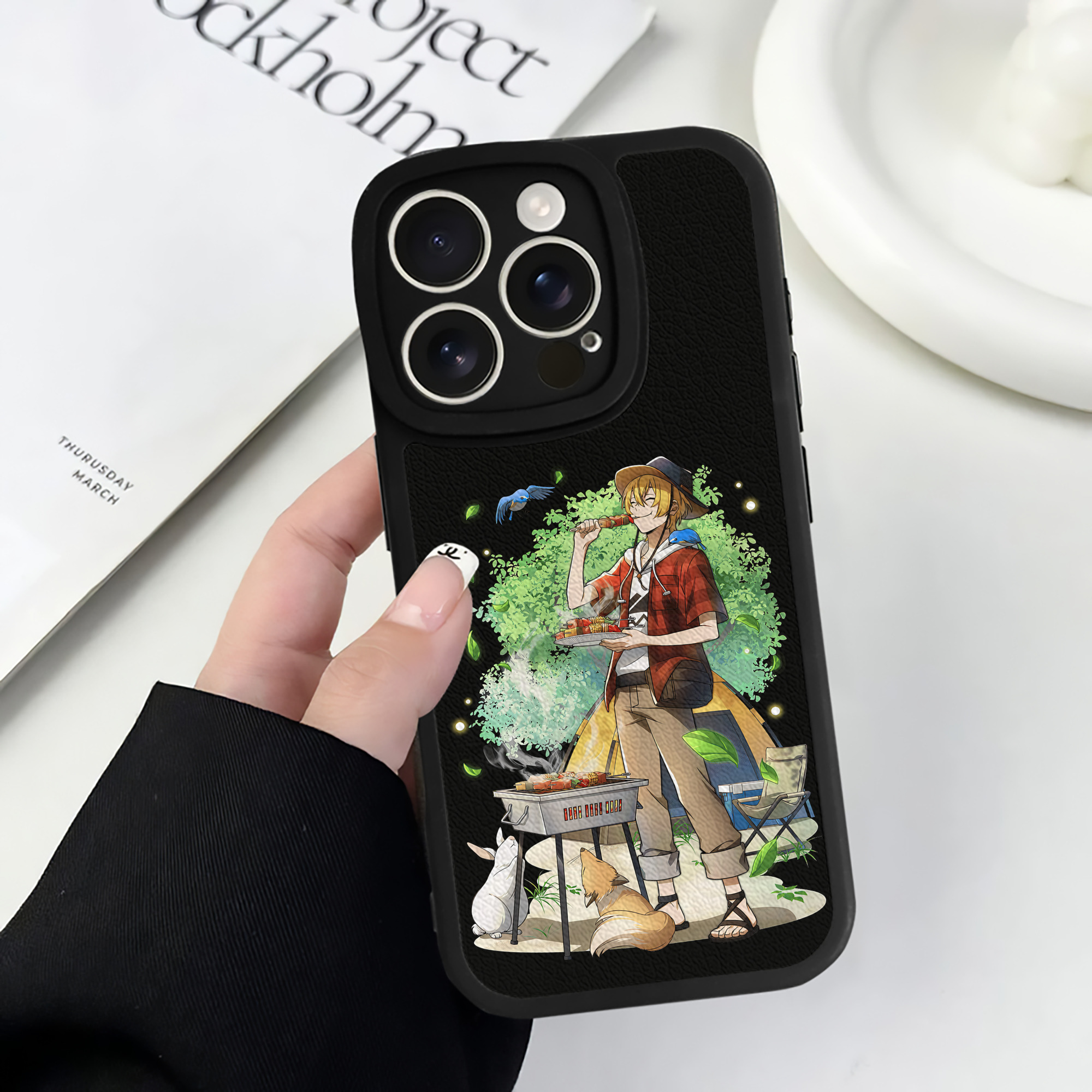（画像用） 文豪ストレイドッグス Bungo Stray Dogs 【iPhone 16シリーズ対応】シリコンスマホケース（レザー調） 材質：シリコン